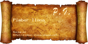 Pimber Ilona névjegykártya